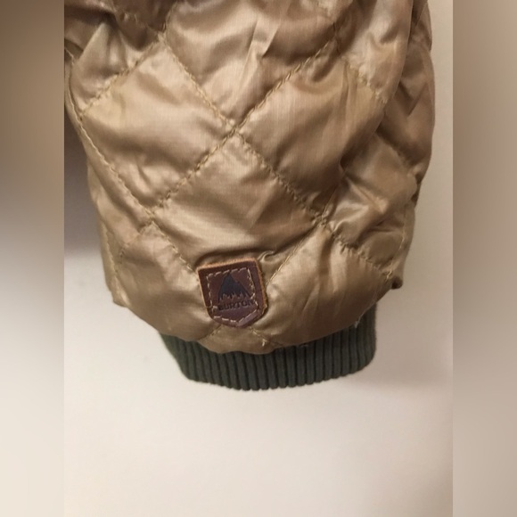 BURTON Womens Cotton Blend Reversible Olive Green Full Zip Bomber Jacket Size M - Picture 6 of 14